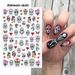 Halloween nail stickers Halloween skull maple leaf pumpkin ghost festival adhesive nail decals_viptrois.com