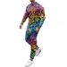 2025 Spring And Autumn New Trend Men's Suit Loose Crew Neck Long Sleeve Sweater Casual Sports Pants_viptrois.com