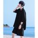 Men's Clothing Solid Color Casual Collar Embroidery Men's Short Sleeve Suit _viptrois.com