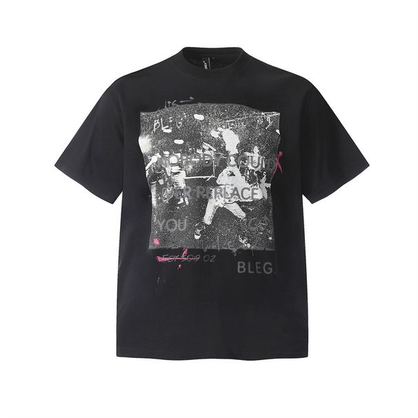 American Retro Men's T-shirt Men's Personality Round Neck Short-sleeved Men's Trendy Brand Loose New Versatile Men's Top_viptrois.com