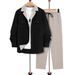 Modern Slim-Fit Suit Blazer & Pants Set -Inspired Men's Wedding & Business Casual Outfit (Blue/Black/Khaki/Olive/Caramel, S-XXL)_viptrois.com