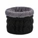 Apparel Accessories Autumn and winter outdoor velvet scarf thickened neck set versatile classic twist knitted wool warm scarf winter_viptrois.com