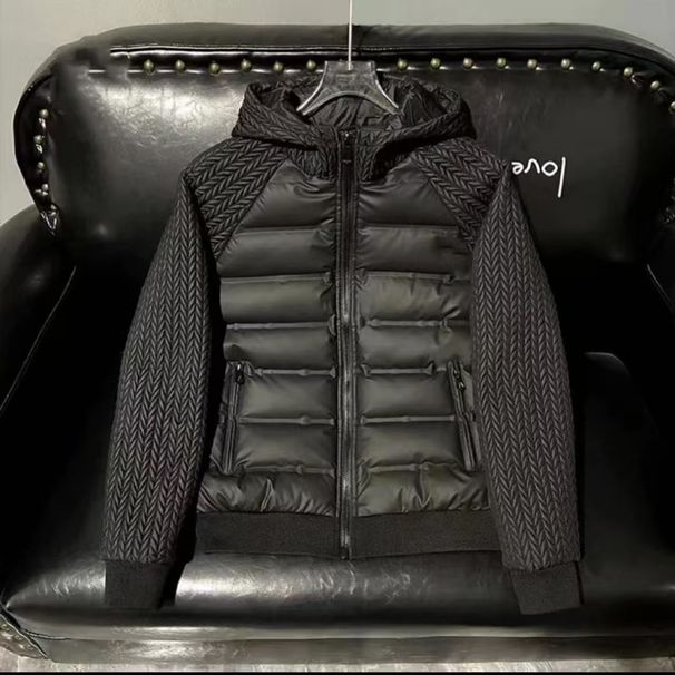 Men's Autumn Winter New Fashion Down Jacket Versatile Hooded Casual Light Luxury Thickened Warm Coat Top Trendy_viptrois.com