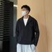 Fashion Versatile High-End Two-Piece Design Simple Casual Long Sleeve Autumn Unisex Couple Pullover Sweatshirt_viptrois.com