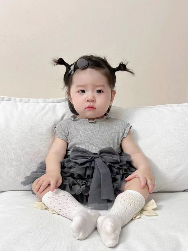 Infant Summer Clothes For Girls, Baby Toddlers, Fashionable Convex Skirt, Half Length Sleeveless Vest, Two Piece Suit_viptrois.com