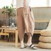 Cropped Men Summer Thin Loose Straight Leg Chinese Style Cotton Linen 7/8 Pants Casual Shorts_viptrois.com