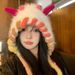 Cute Funn Little Monster Braided Woolen Hat For Children, 2024 Autumn And Winter Warm Knitted Ear Protection Hood_viptrois.com