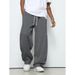 Men's Streetwear Jogger Pants - Trendy Straight-Leg Sweatpants (Breathable, Stretch Waist, Unisex Oversized Fit For Casual & Skate Style)_viptrois.com