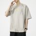 Short Sleeve T-Shirt For Men Summer New Retro Steel Print Fashion Printed Base Shirt Trendy Men's Loose Top Tee_viptrois.com