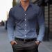Spring And Autumn New Men's Gradient Color Casual Loose Long Sleeved Shirt_viptrois.com