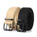 for Men And Women, Workwear Trendy Ins Punk Pin Row Buckle Belt, Double Hole Youth Canvas Belt_viptrois.com