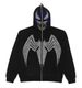 Loom Loom 2023 New Cross-Border European And American Style 3D Printed Loose Spider Skull Zipper Hoodie Men's Sweatshirt_viptrois.com