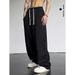 Men's Clothing Men's Casual Wide Leg Sweatpants High Street Loose Fit Joggers Straight Leg Trousers For Streetwear Comfortable Polyester Pants_viptrois.com