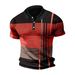 2025d 2025 Summer New Men's Polo Shirt Short Sleeve Gradient Color Button Top_viptrois.com