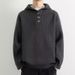 Hooded Sweater Men's Loose Retro Knitted Sweater Men's Style Pullover Semi Open Collar Jacket_viptrois.com