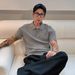 Old Money Style Polo Turn-Down Collar Short Sleeve Knitted Shirt Men's Cable Knit British Business Ice Silk T-Shirt_viptrois.com