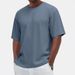 Men's Clothing Casual Round Neck Short Sleeved T Shirt Fashionable And Versatile Textured T Shirt Tops_viptrois.com