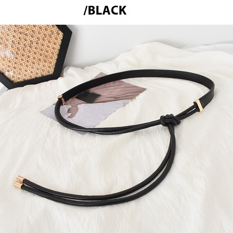 Leather Rope Knotted Waistband For Women's Decoration Paired With Coat Sweater Skirt Accessories Down Jacket Waist Rope Waist Seal_viptrois.com