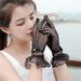 Unisex Summer thin sexy mesh gloves black and white red ceremonial women's wedding high elastic spandex sunscreen gift gloves_viptrois.com