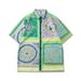 Men's Clothing Beach Summer Casual Cardigan Suit Cashew Green Digital Printing Loose Shorts Shirt Suit Men_viptrois.com