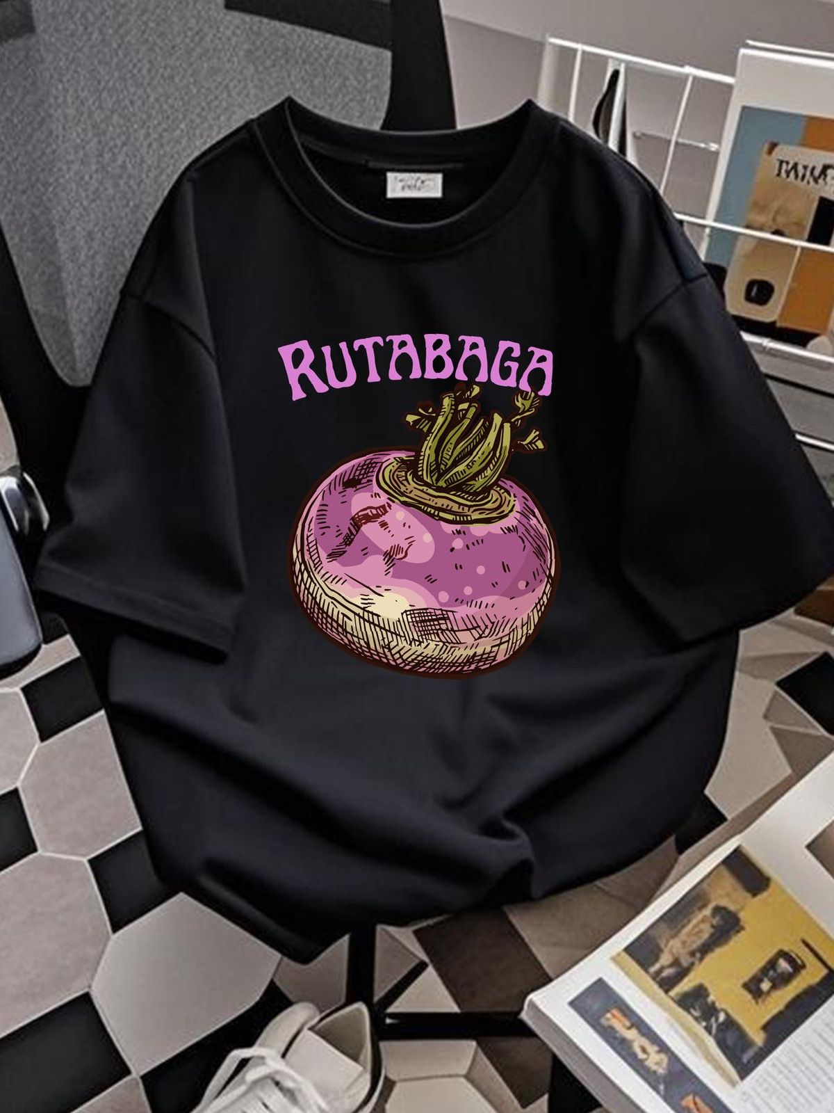Rutabaga Swede Root Vegetable Swedish Turnip Neep Rwden T-Shirt Summer Breathable Stretched Unisex Designer Clothes Fashion Comfortable Homme_viptrois.com