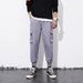Men's Clothing Casual Black Overalls For Men Slim Fit Casual Sports Pants Nine Points Harem Pants For Men Summer_viptrois.com