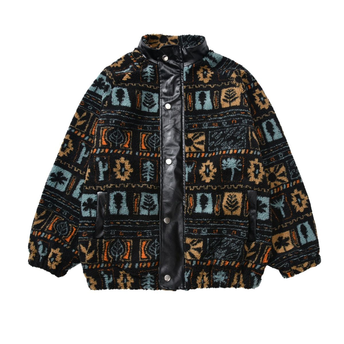 Men's Clothing Winter New National Style Lambswool Stand Collar Cotton Jacket Men Fashion Brand Thickened Jacket Hip Hop Cotton Jacket Women_viptrois.com