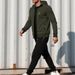 Men’s Sporty Hooded Cardigan Set – Breathable Polyester Zip-Up Jacket & Jogger Pants, Casual Gym-to-Street Outfit_viptrois.com
