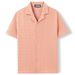 Men's Clothing Independent Station Men's Shirt Summer New Suit Collar Solid Color Short Sleeve Jacquard Men's Shirt A0303_viptrois.com
