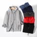 Men's Clothing 420g European And American Street Fashion Jacket Autumn And Winter Plus Velvet Enlarged Zipper Hooded Sweatshirt For Men_viptrois.com