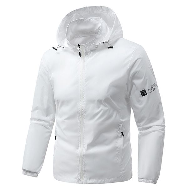 Chaqueta Impermeable Para Hombre, Ligera De Verano, Con Capucha, Para Senderismo, Pesca, Ciclismo Y Running, Protección Solar._viptrois.com