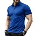 Men's New Polo Shirt Short-sleeved Fashion Lapel Sports Outdoor T-shirt Tops_viptrois.com