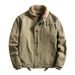 Men's Heavyweight Vintage Workwear Jacket – Fleece-Lined Cotton Coat With Sherpa Collar, Winter Warm Workwear Style (M-6XL)_viptrois.com