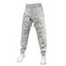 Men's Slim Fit Cargo Sweatpants Trendy Korean Style Embossed Jogger Casual Trousers Black Thin Summer Fashion_viptrois.com