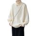 Warm And Reversible Turtleneck Sweater For Men, Autumn And Winter High End Sense Of The Base Shirt, Trendy Brand Cool Lazy Style Knitted Sweater_viptrois.com