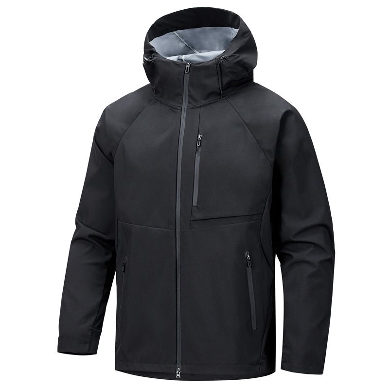 Unisex Waterproof Windbreaker Jacket - Lightweight Hooded Raincoat For Outdoor Hiking, Cycling & Travel, Breathable Spring/Fall Coat_viptrois.com