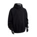 Solid Color Hooded Casual Hoodie With Trendy Temperament And Fashionable Design Sense, Versatile, Loose And Simple Top_viptrois.com