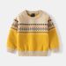 kids'clothing Children's sweater Boy's patterned sweater baby base shirt_viptrois.com