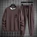 Men's Clothing Spring And Autumn Round Neck Sweatshirt Loose And Comfortable Sweatpants Large Size Casual Sports Suit_viptrois.com
