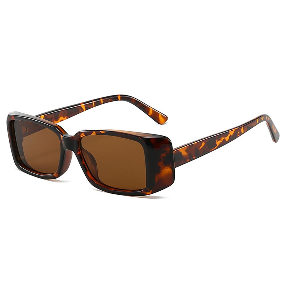 2025 Trendy Square Sunglasses - Water Transfer Small Frame With UV400 Protection (Unisex, Rectangular Cut Edge Design)_viptrois.com