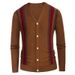 Men's Slim Fit V-Neck Knit Sweater Lightweight Long Sleeve Pullover For Spring Casual Wear_viptrois.com