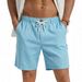 Summer Men's Solid Color Casual Shorts Fashionable Drawstring Beach Loose Versatile European And American Style Cross Border Wholesale_viptrois.com