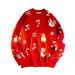 Pure Cross-Bordr Europan Plus Siz Christmas Rd Knittd Mn's Jacquard Autumn Wintr Swatr Trndy Brand Factory_viptrois.com