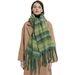 Unisex Thickened loop yarn thick whisker thick braid fringe striped scarf shawl_viptrois.com