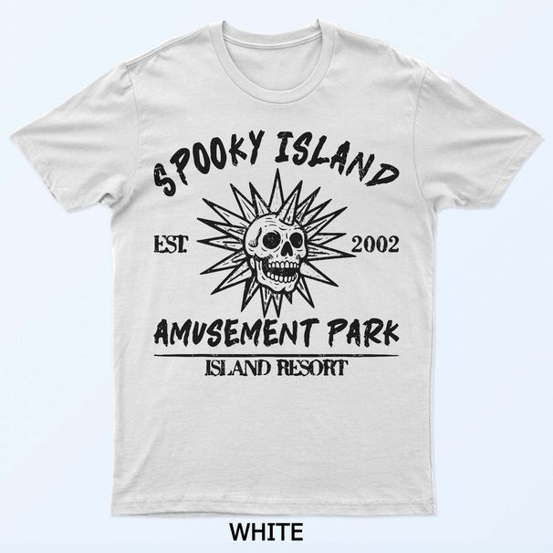 Vintage Spooky Island Est 2002 Amusement Park Island T-Shirt Mens Womens Tees Top_viptrois.com