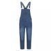 American Retro Design Denim Overalls Men's Straight Leg Loose Workwear Jumpsuit_viptrois.com
