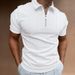 Men's Golf Shirt Quarter Zipper Polo Casual Holiday Lapel Short Sleeve T Shirt Fashion Basic Summer Regular Fit Polo Shirt_viptrois.com