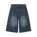 Vintage Washed Denim Shorts For Men – Relaxed Fit, Mid-Length, Straight Leg – Retro Summer Casual Shorts (Multiple Colors & Sizes)_viptrois.com