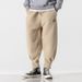 Men's Clothes Plus Fleece And Thick Plush Warm Loose Casual Pants Large Size Men's Ankle Pants_viptrois.com