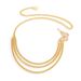 Metal Style Butterfly Multi-layer Tassel Waist Chain, Feminine Temperament Waist Chain, Fashionable Dress Accessories_viptrois.com